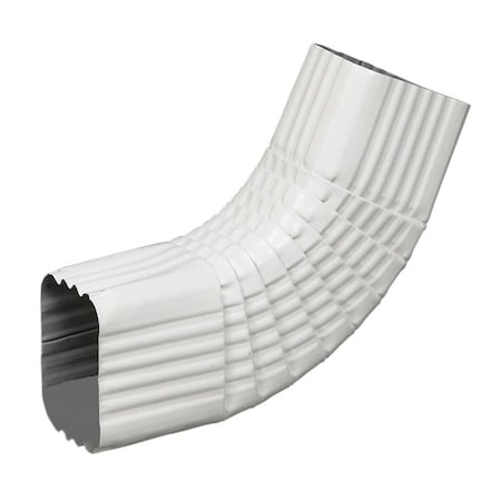 Gourmetgalley 47265 3 x 4 in. B Elbow Downspout - White Aluminum GO2516393